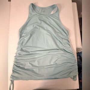 Light blue or teal work out tank
